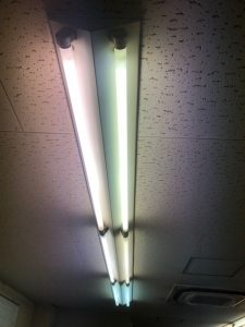 名古屋市中区の事務所にてLED照明器具へ取替電気工事