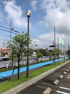 愛知県安城市の商業施設にて駐車場街路灯をＬＥＤ電気工事