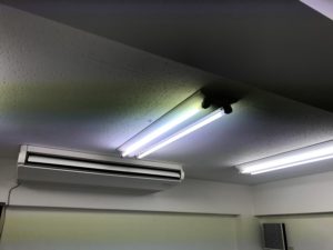 名古屋市中区のオフィスにてベース照明から引っ掛けシーリングへ取替電気工事